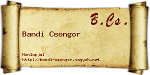 Bandi Csongor névjegykártya